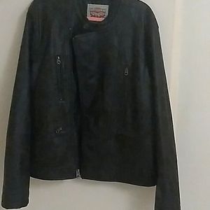 Leather biker jacket